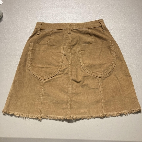 Show Me Your Mumu Sedona Brown Button Front Corduroy Mini Skirt Women's XS EUC - Picture 8 of 12
